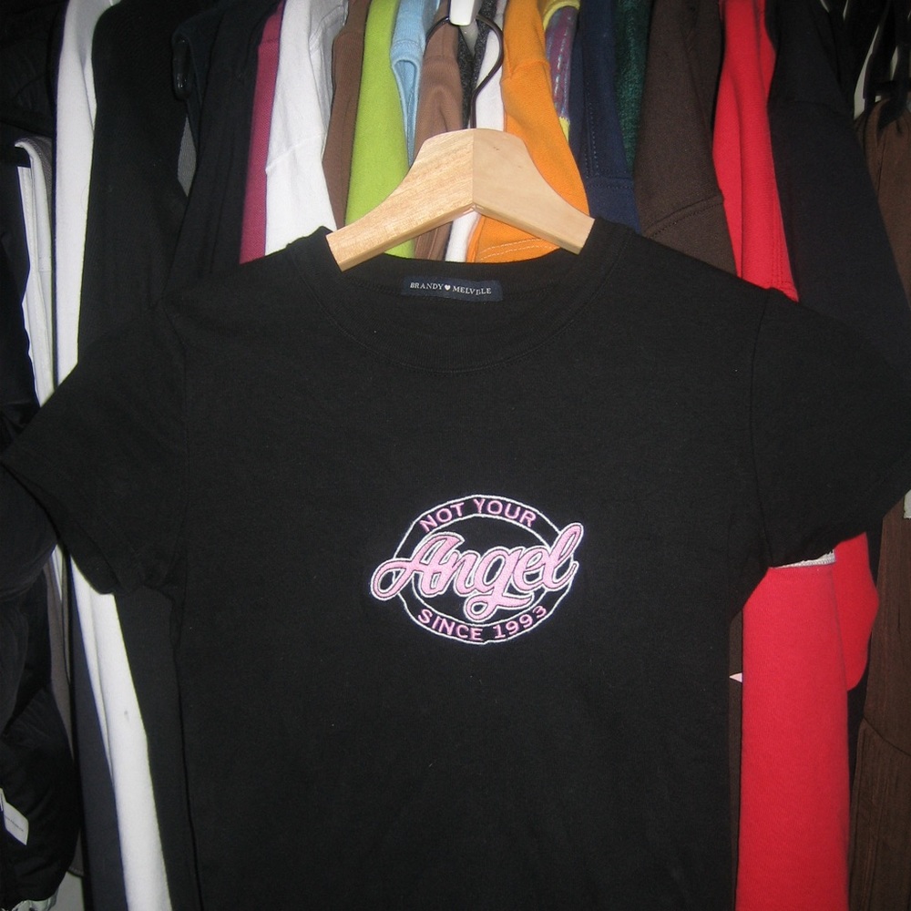 Brandy Melville Not your angel since 1993 tee one size but can fit a S-M